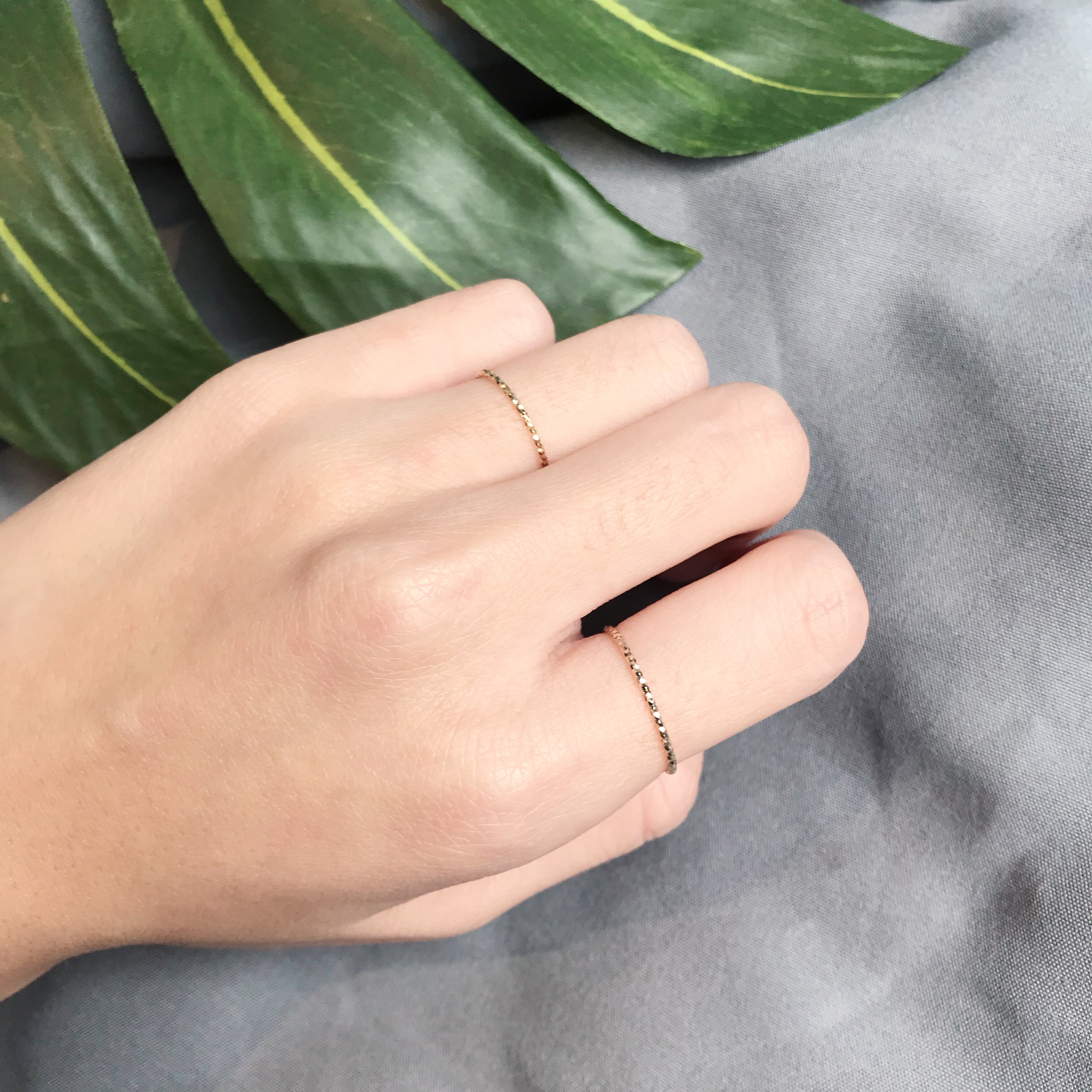 滿天星亮亮線戒-歐美金