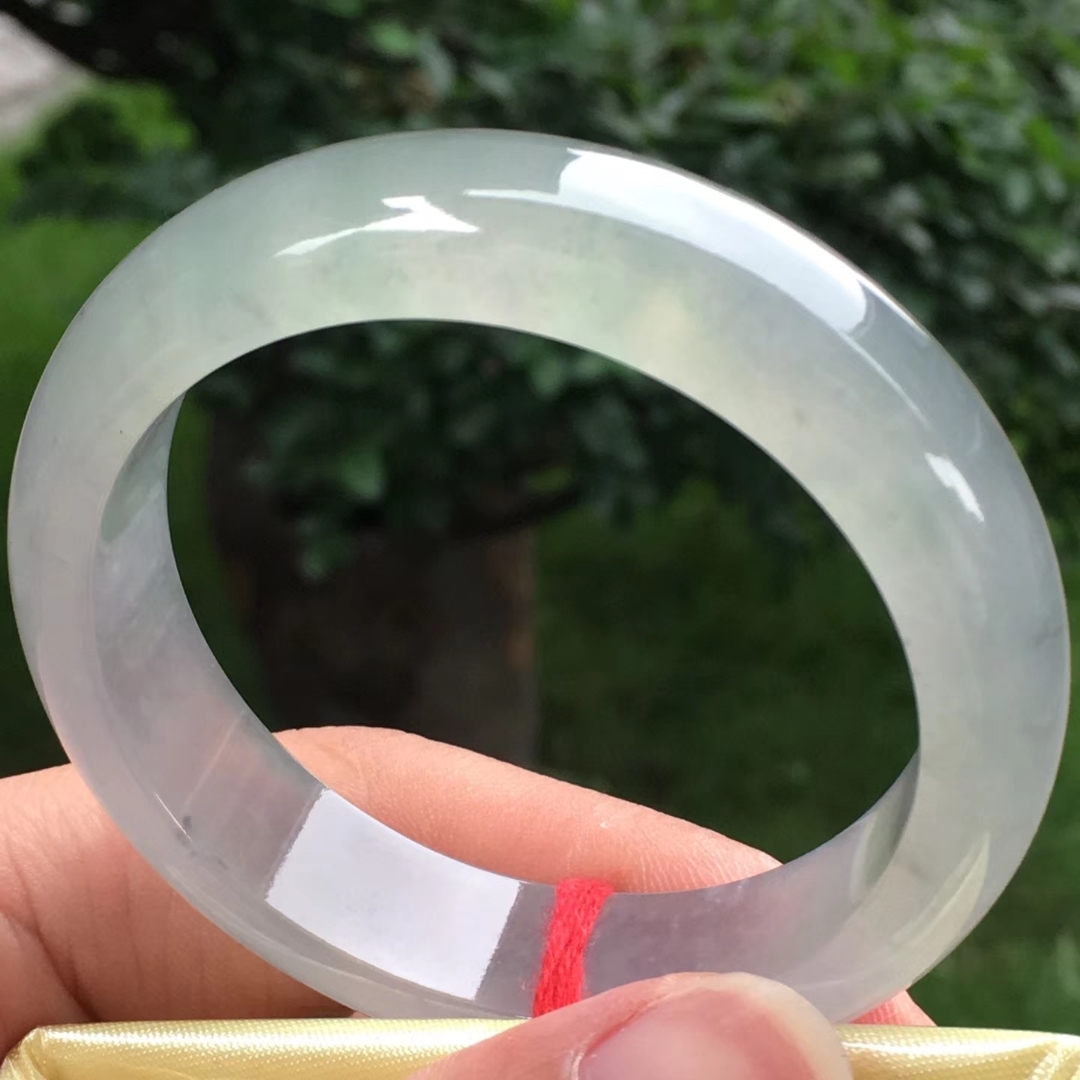 冰種晴底正圈手鐲 51.8mm, 天然翡翠A玉, 緬甸玉, Jade, Jadeite