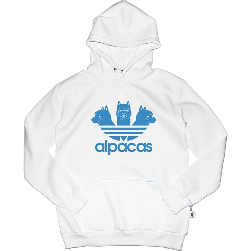 Alpacas Blue  threehead 愛迪駝(藍)  高磅數長袖帽T