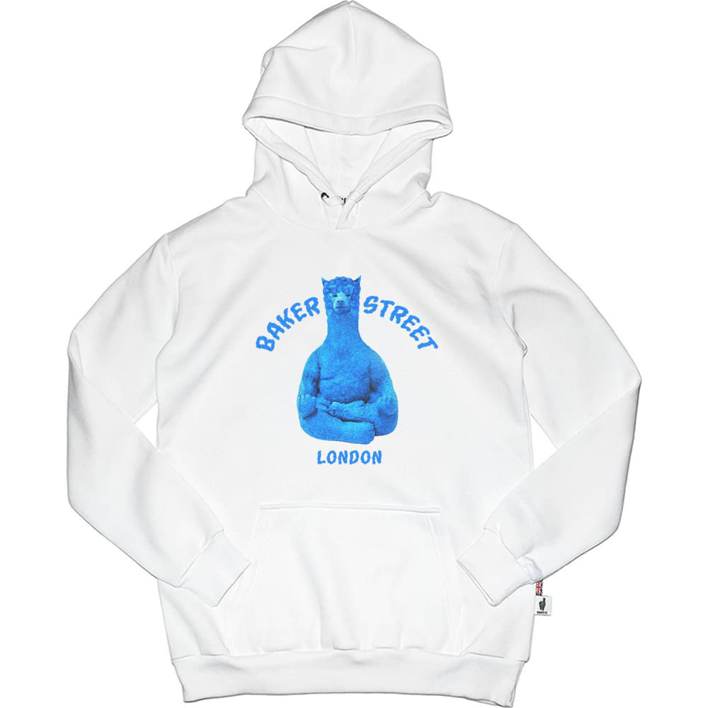 Meditating Alpaca 阿密駝佛A 高磅數長袖帽T