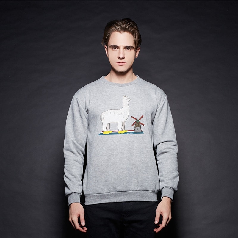 Alpaca in Holland 高磅數長袖圓T