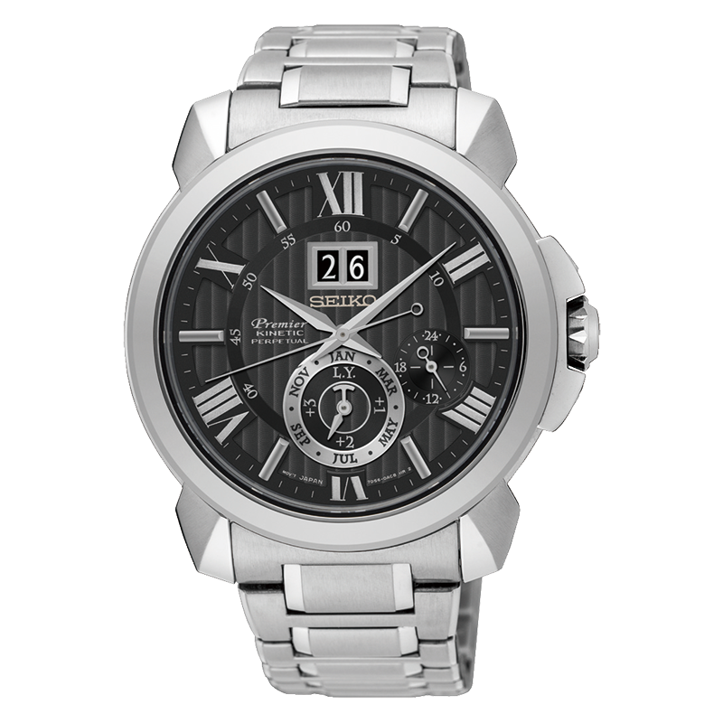 萬年鐘錶 - SEIKO Premier 人動電能男錶  SNP141J1  /  7D56-0AE0D 錶徑43MM