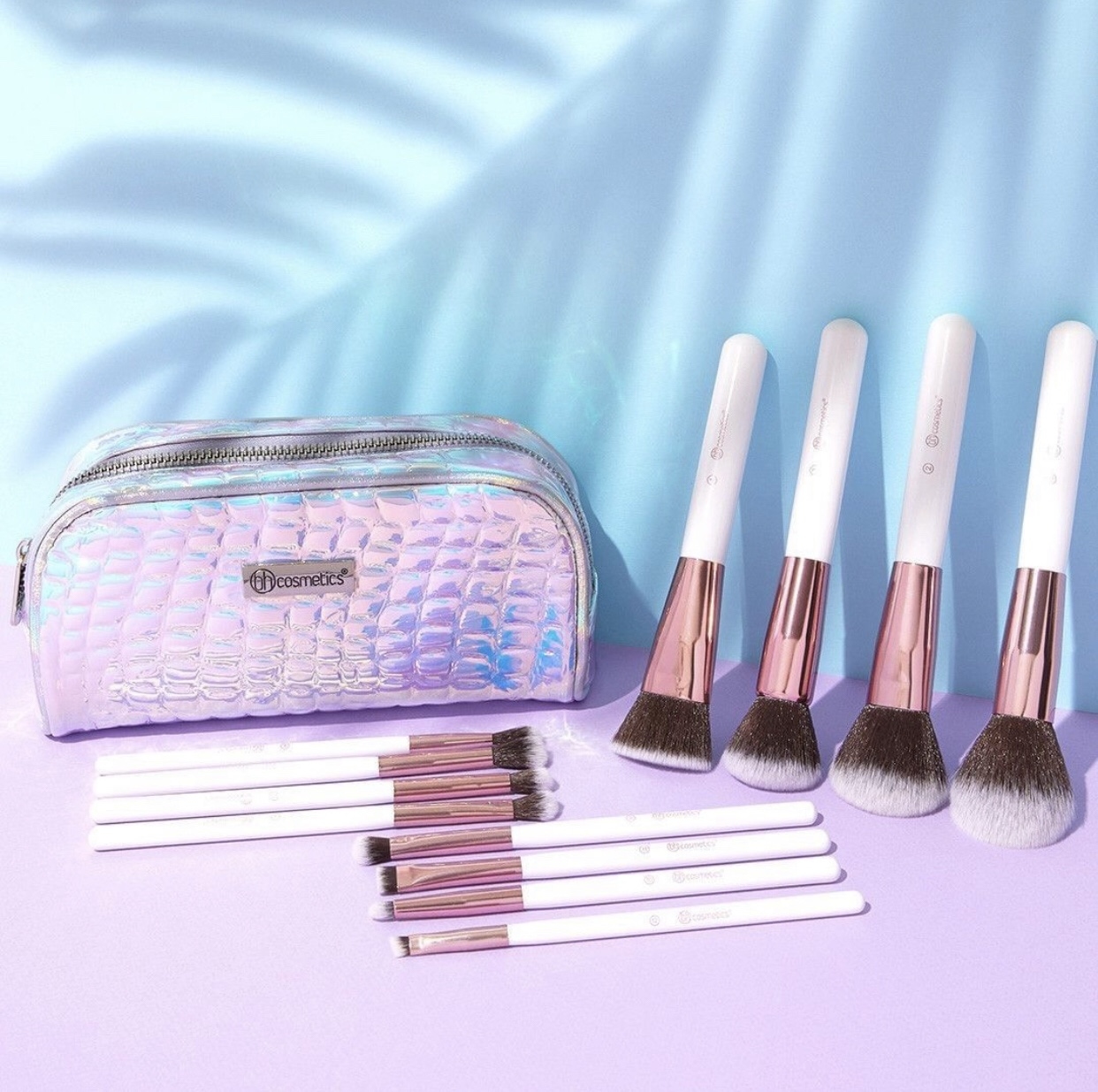 BH Cosmetics Crystal Quartz 12 piece Brush Set with Bag