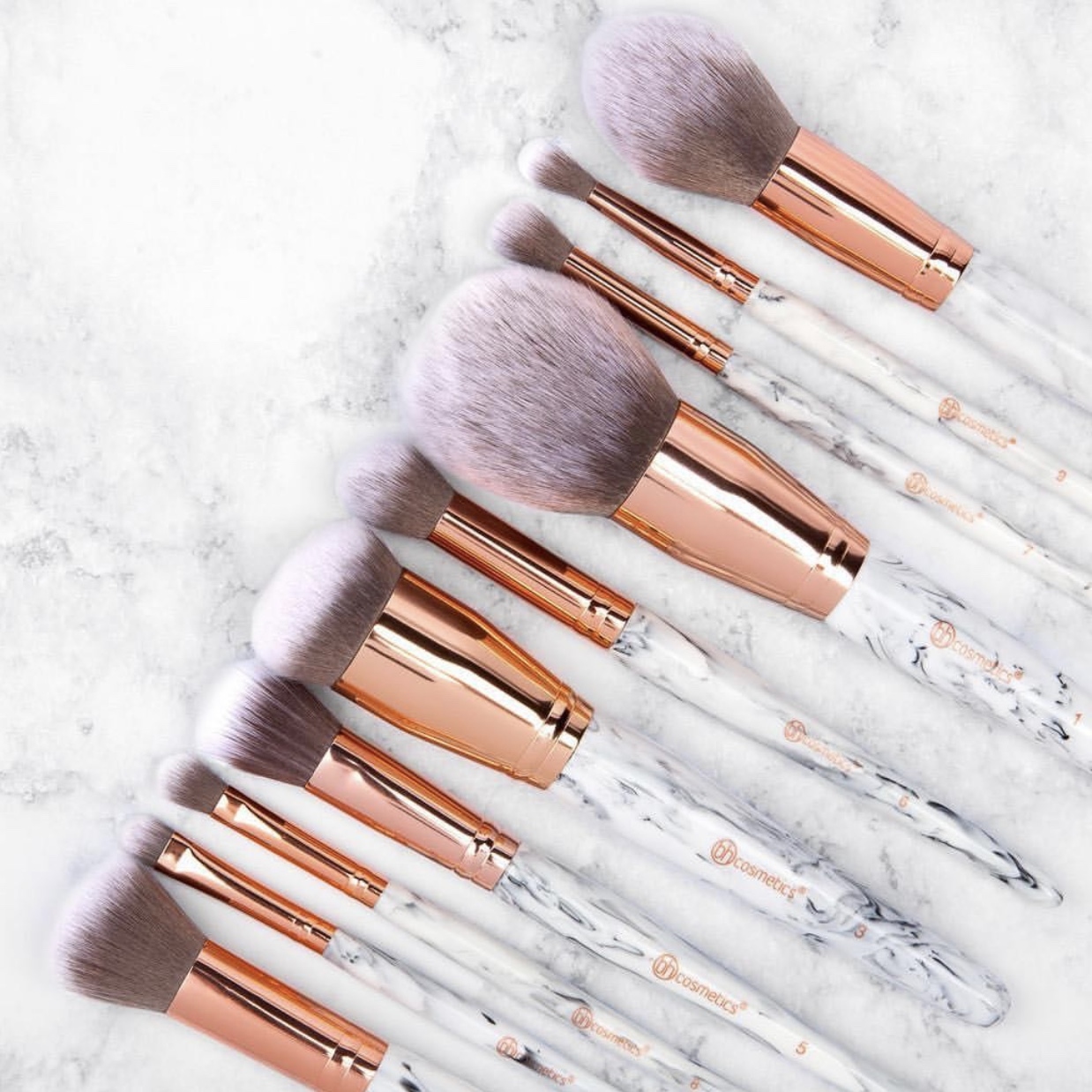 BH Cosmetics Marble Luxe 10 Piece Brush Set