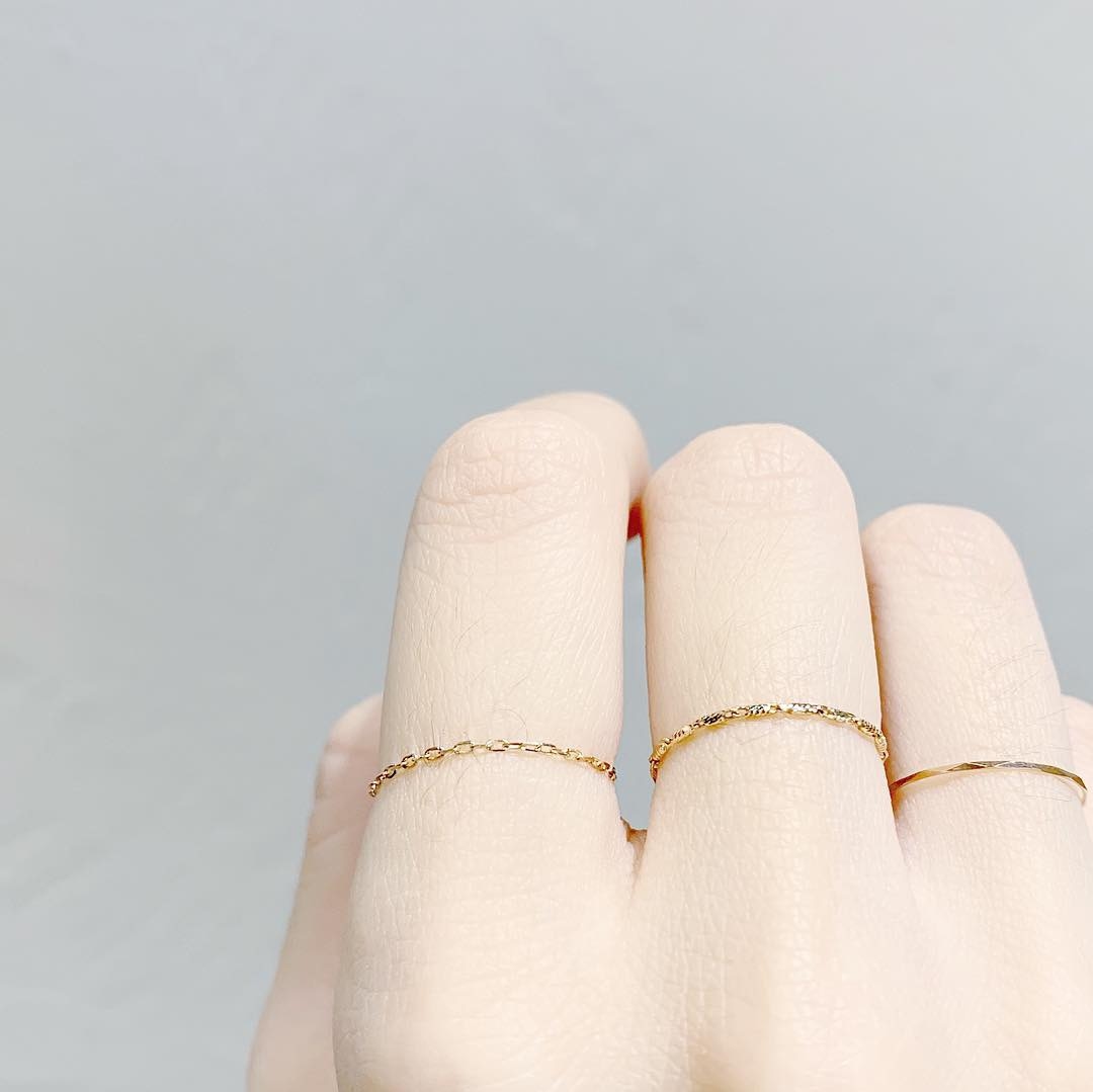 14k純金 基本款鍊戒