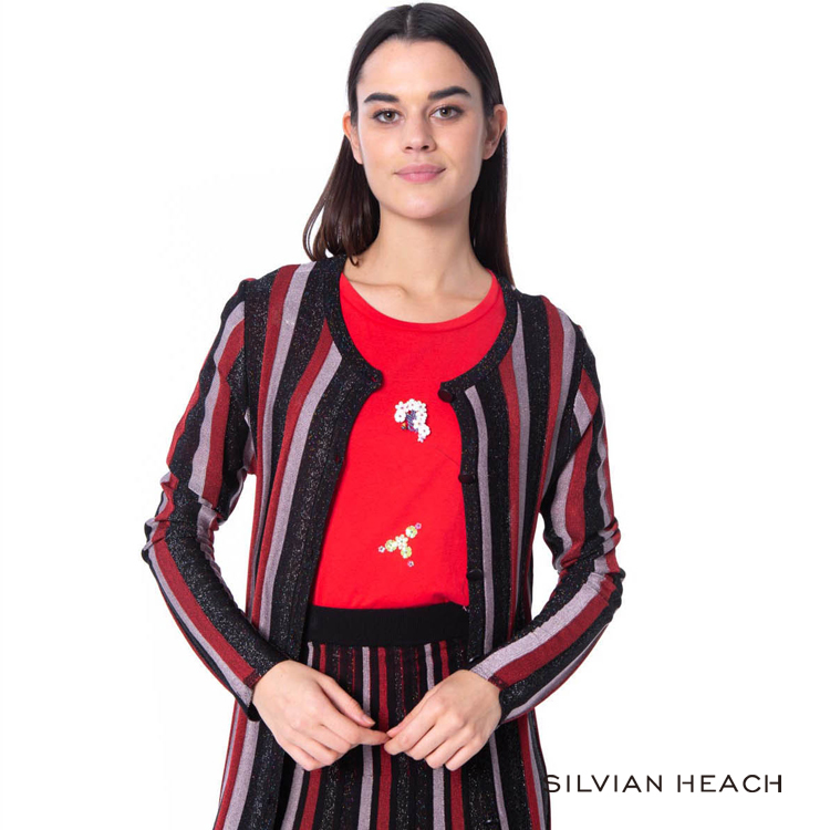 【silvian-heach】貼身條紋針織衫