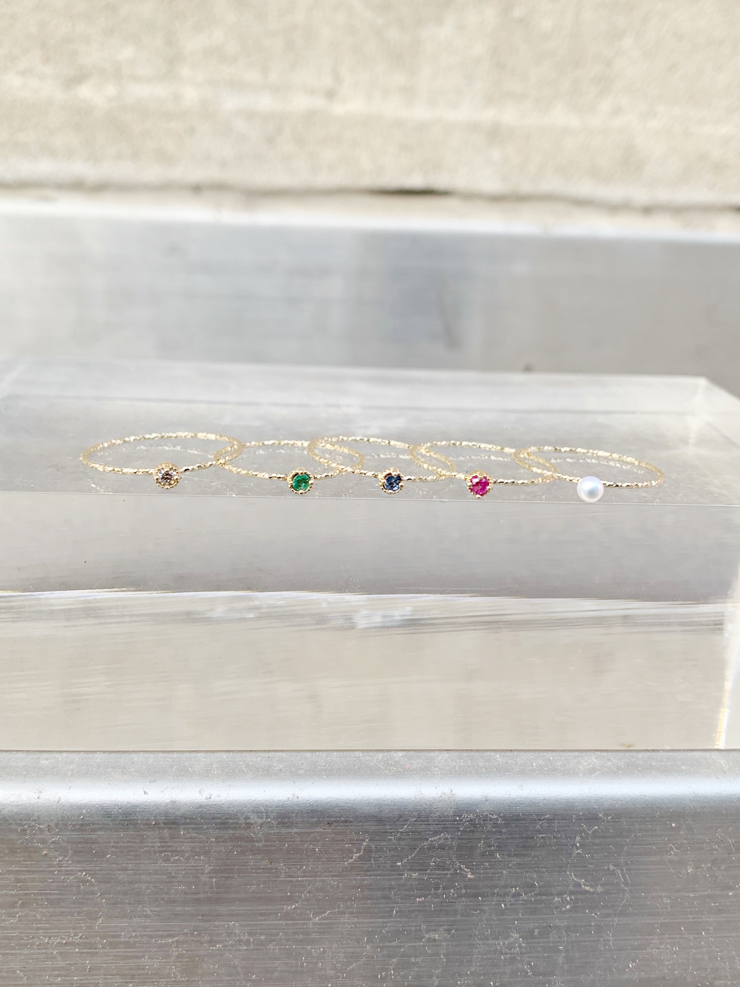 14K單顆珍珠戒指