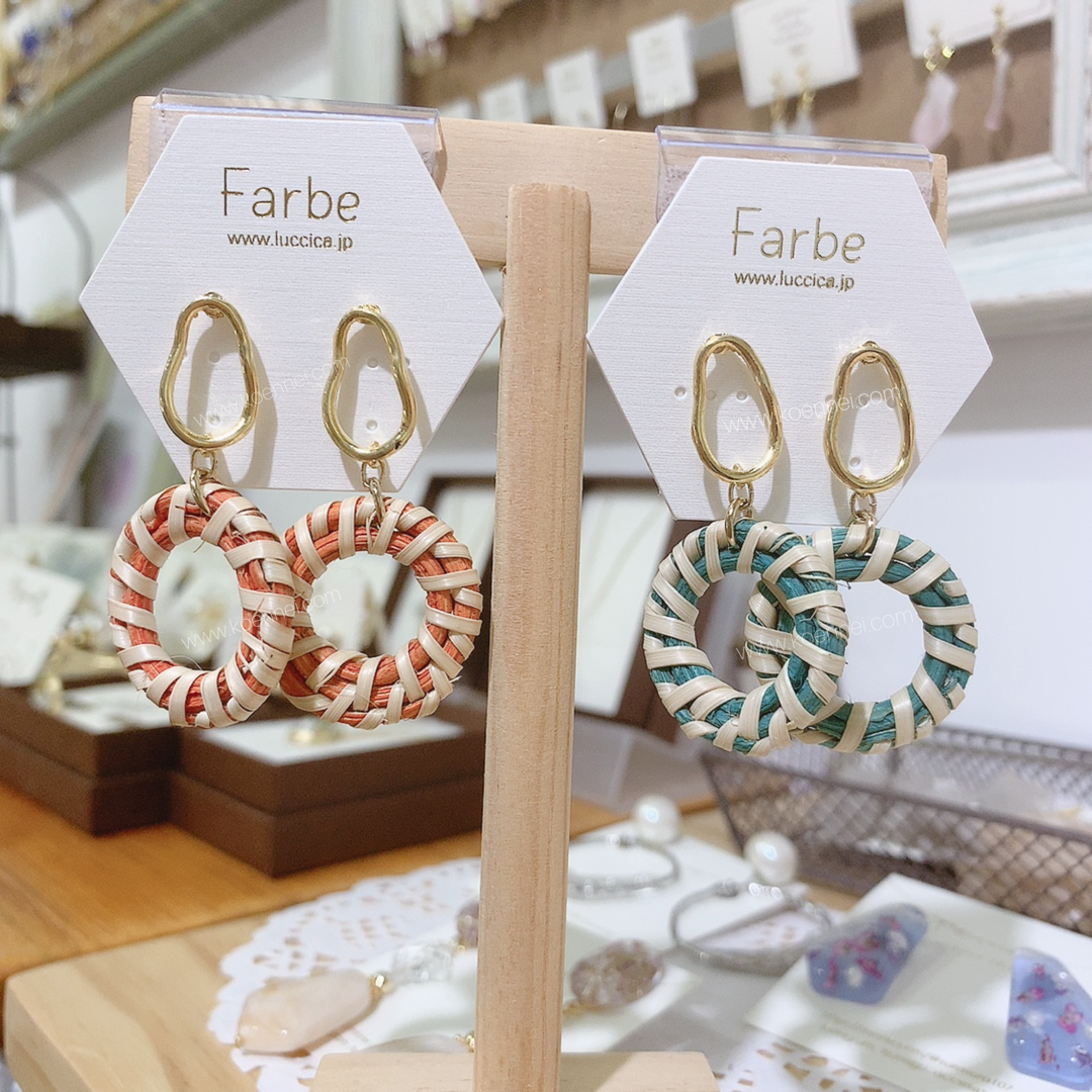 [網站限定優惠] Farbe 日本藤制大圈耳環
