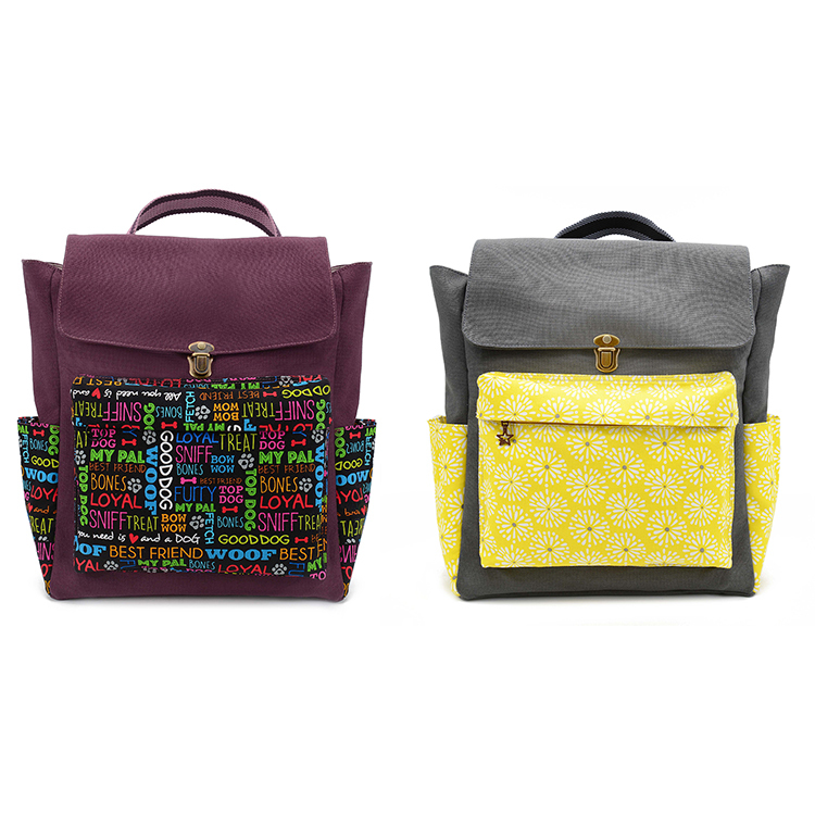 販售原尺寸【紙型】(立體拉鍊口袋後背包)