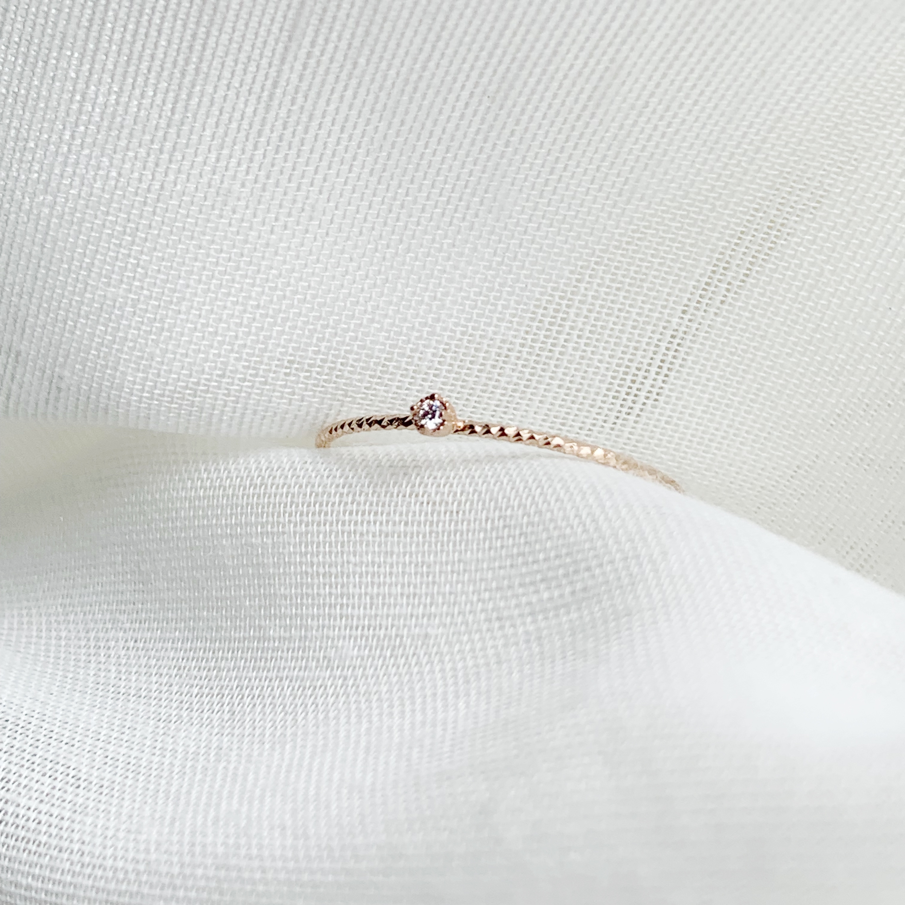 14K 1.5分白鑽戒指