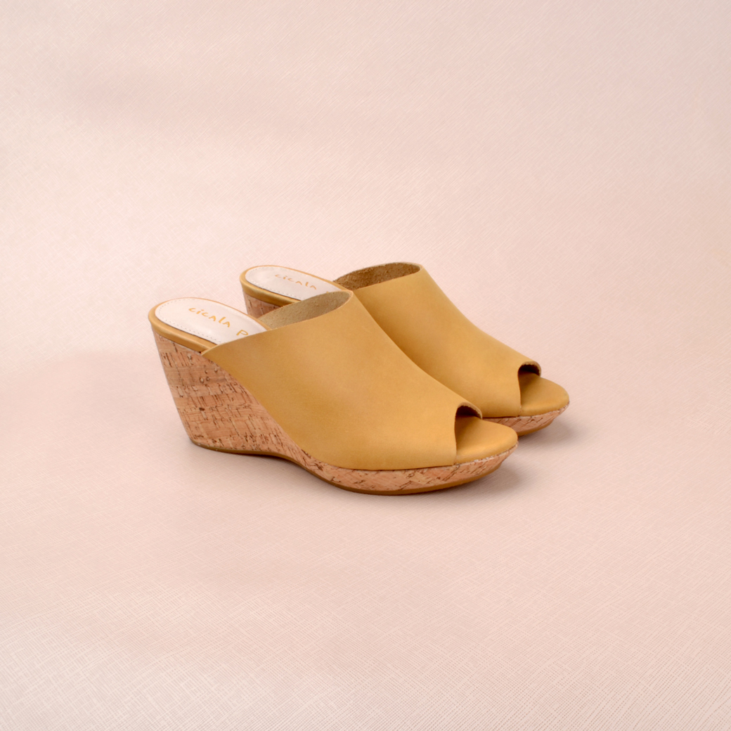 3001美人蕉 手工楔型涼鞋