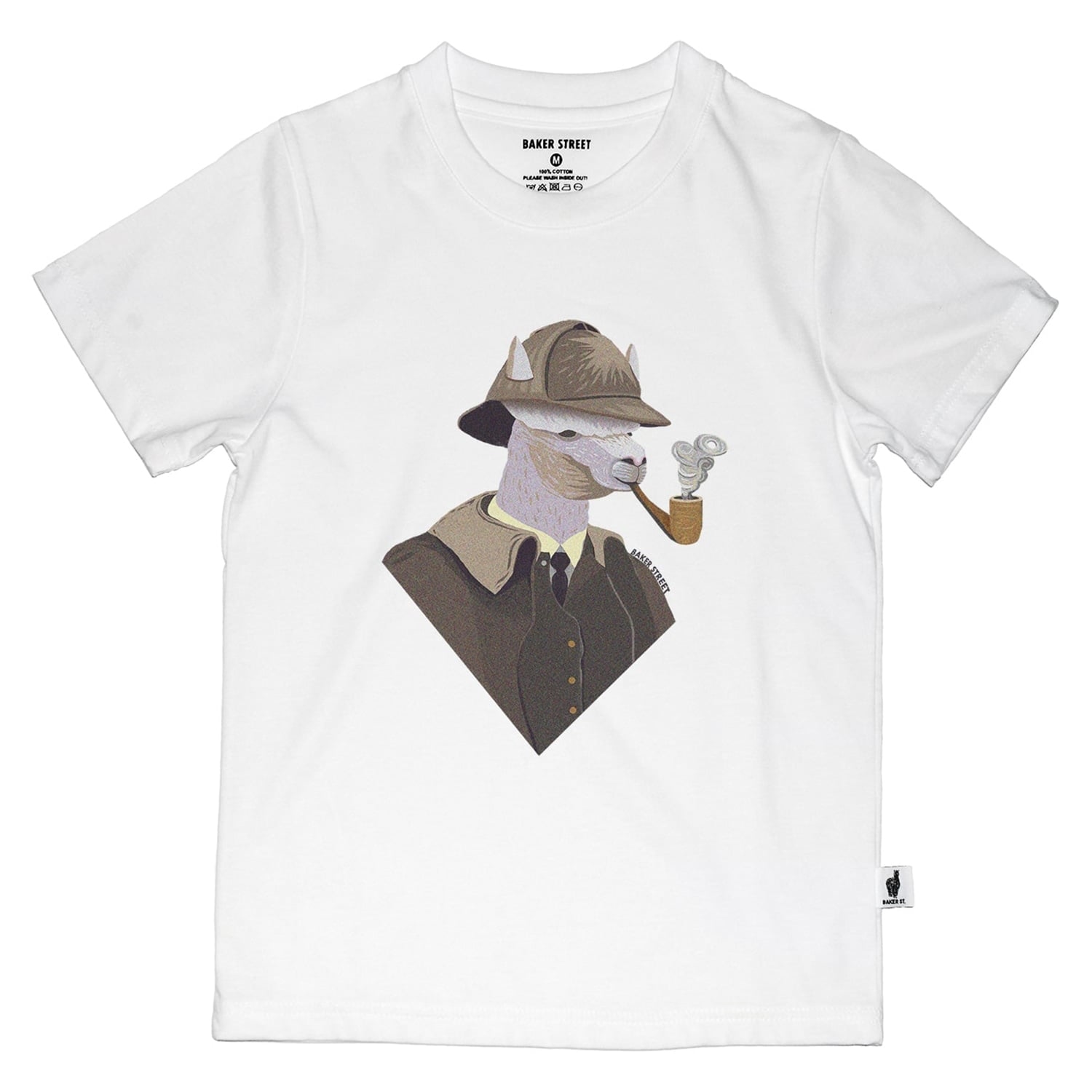 Sherlock Alpaca 偵探煙斗 童裝短T