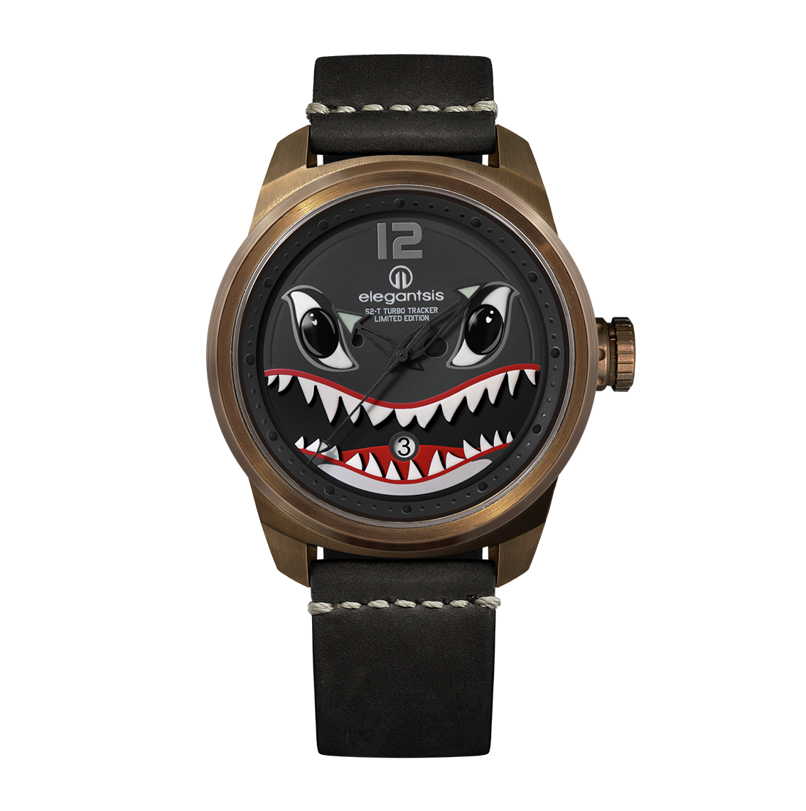 萬年鐘錶 - elegantsis 愛樂時 🦈🦈🦈鯊魚2.0 來了              現貨 立即出貨   反潛作戰自動機械錶  反潛機 / 鯊魚機   ELJX48MAS-SNG02LC