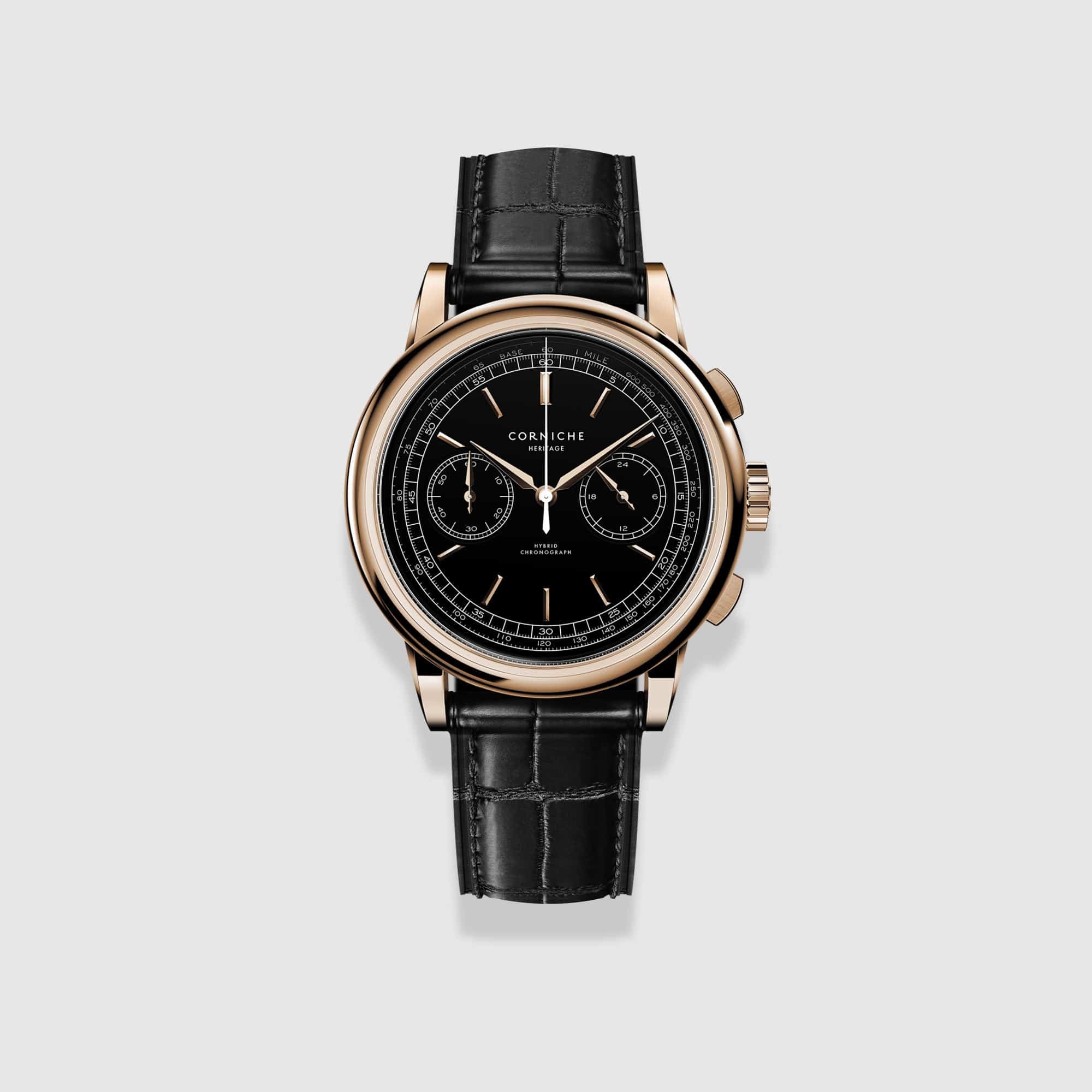 Heritage Chronograph - Rose Gold with Black Dial
