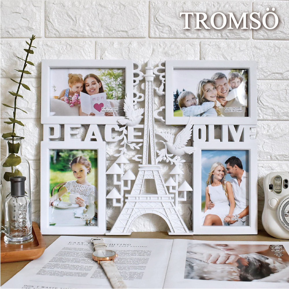 巴黎鐵塔和平鴿4框組