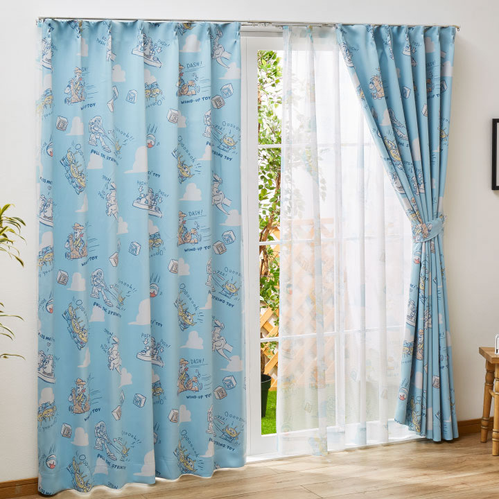 19048-TY 迪士尼反斗奇兵 2級遮光窗簾 + 窗紗 (一套4塊)  #JP-BD19-SB-434/SB-435