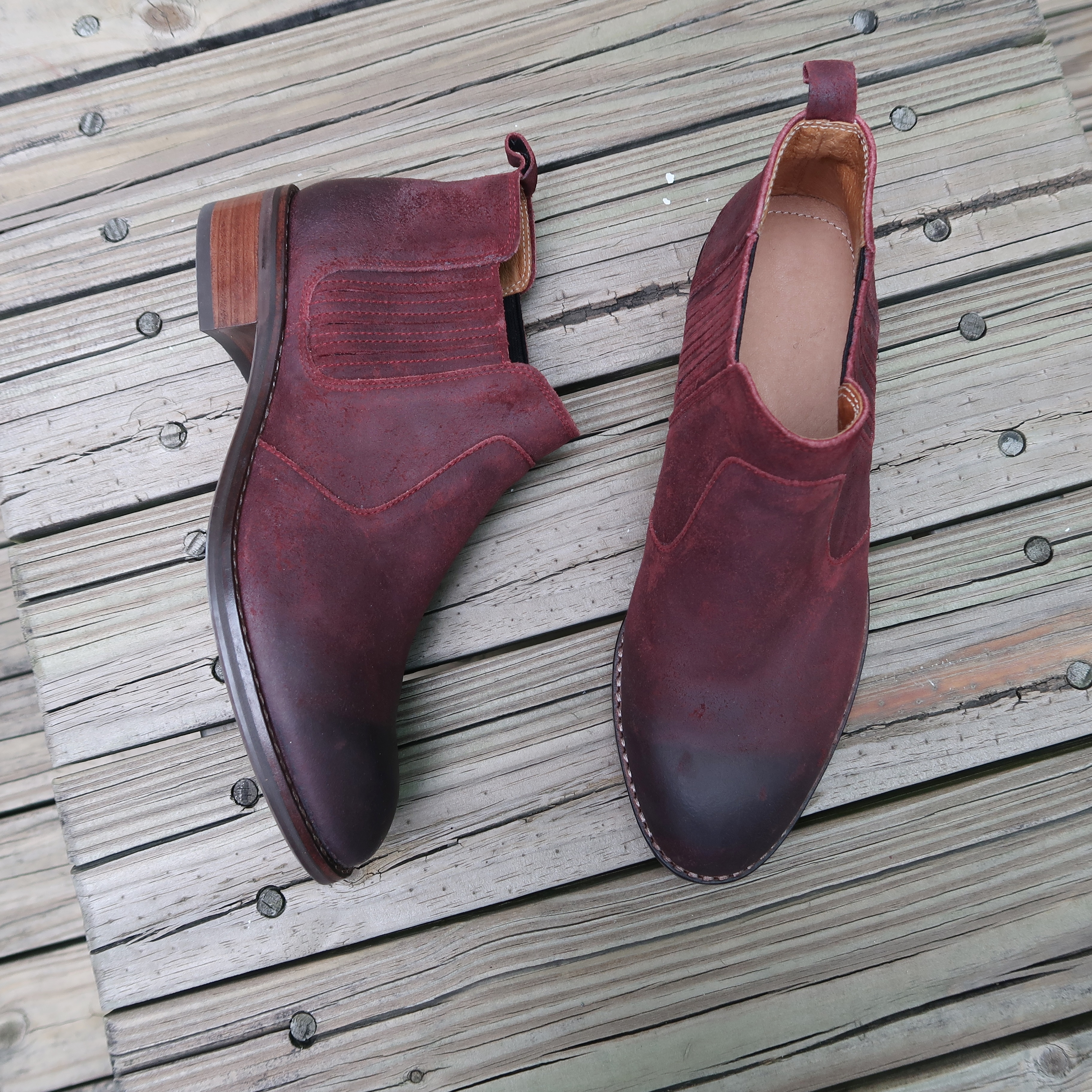 【第五個季節】防潑水、防雨、防油污瘋馬牛皮切爾西(Chelsea Boots)短靴