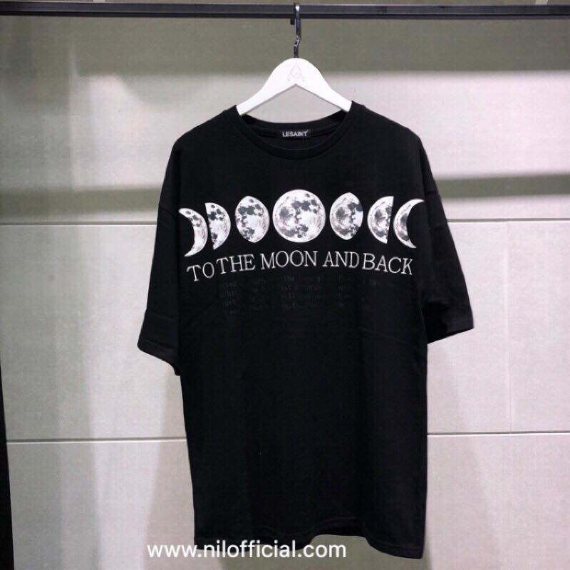 韓國品牌 LESAINT  經典款  Eclipses 月蝕標語五分袖短袖