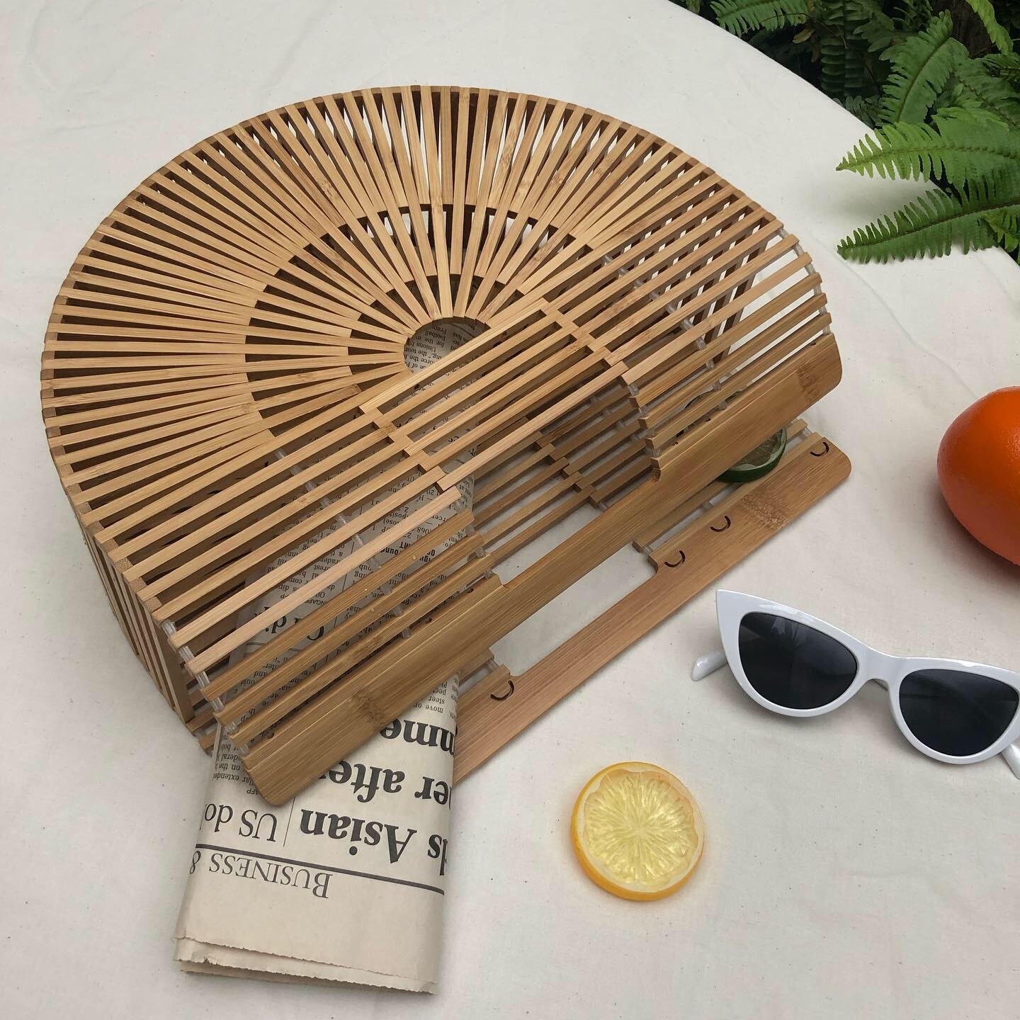 B420090硬殼竹編包/兩款