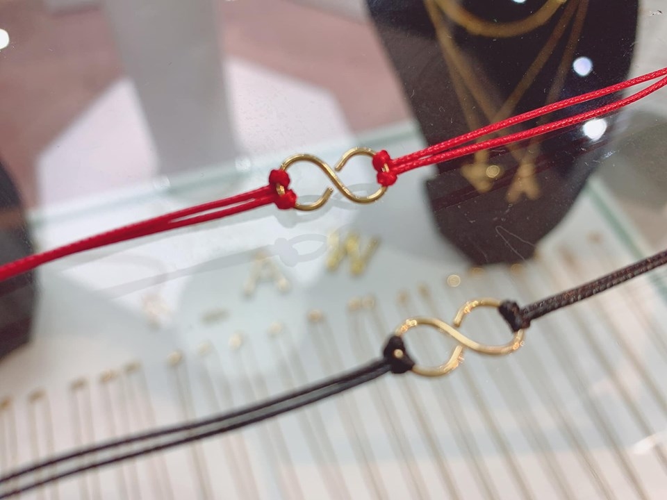 純銀無限金包銀紅黑線