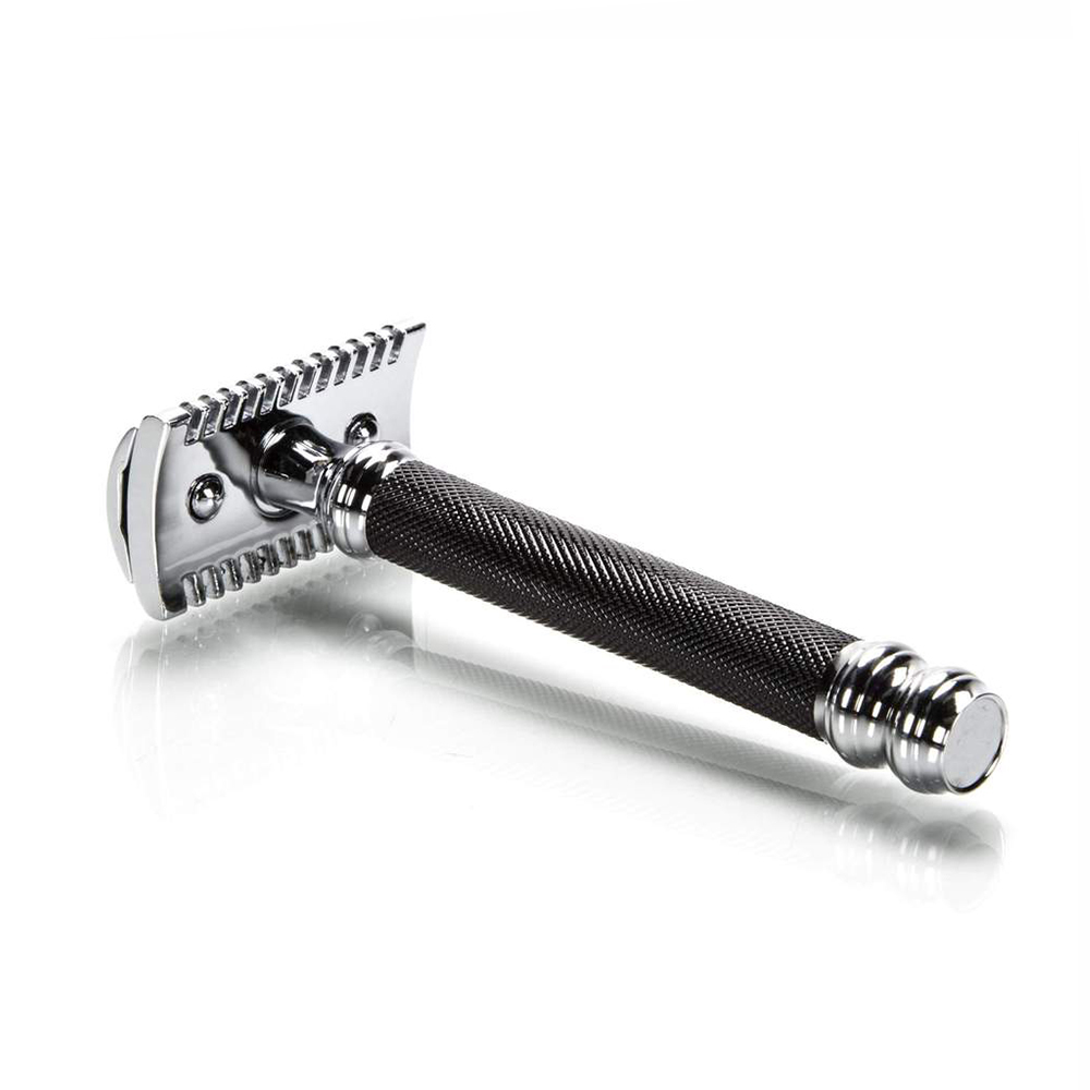 美國 Parker - 26C 黑曼巴 復古雙面安全手動刮鬍刀（開放式刀頭 / 傳統老式雙刃刮鬍刀片）