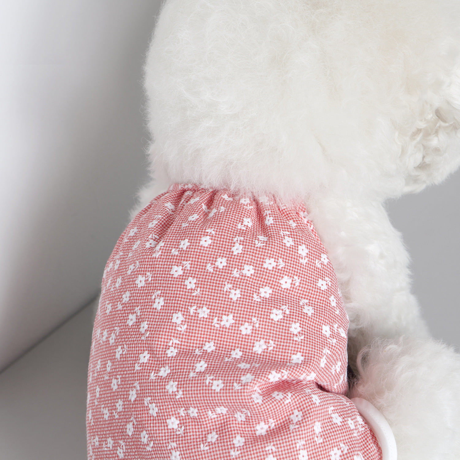 ★Dentist Appointment★ 格紋小花細肩帶背心 (紅)