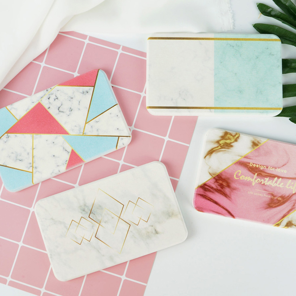 大理石紋珪藻土肥皂墊杯墊