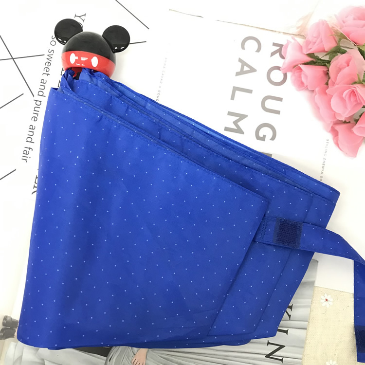 1800083-MK-BL 迪士尼米奇老鼠頭型縮骨遮 - 藍色