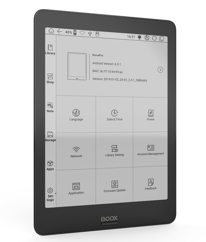 Boox Nova Pro 7.8インチ Android 9.0 upgrade Android 9 Upgrade Now Available for Onyx Note Pro and Nova