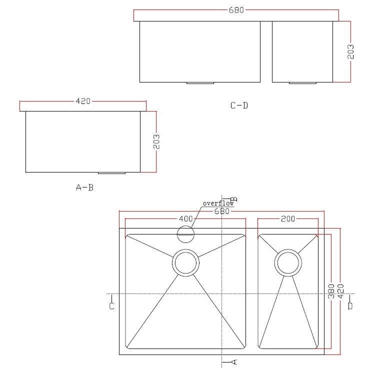 iDECOR U3147 Stainless Steel Kitchen Sink