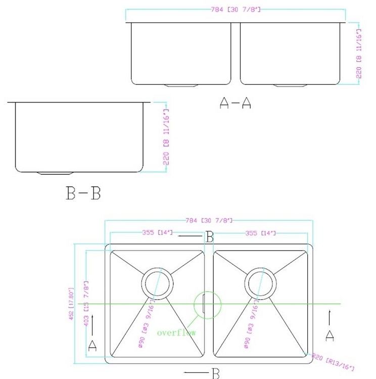 iDECOR U3042 Stainless Steel Kitchen Sink