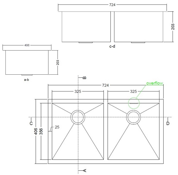 iDECOR U3061 Stainless Steel Kitchen Sink