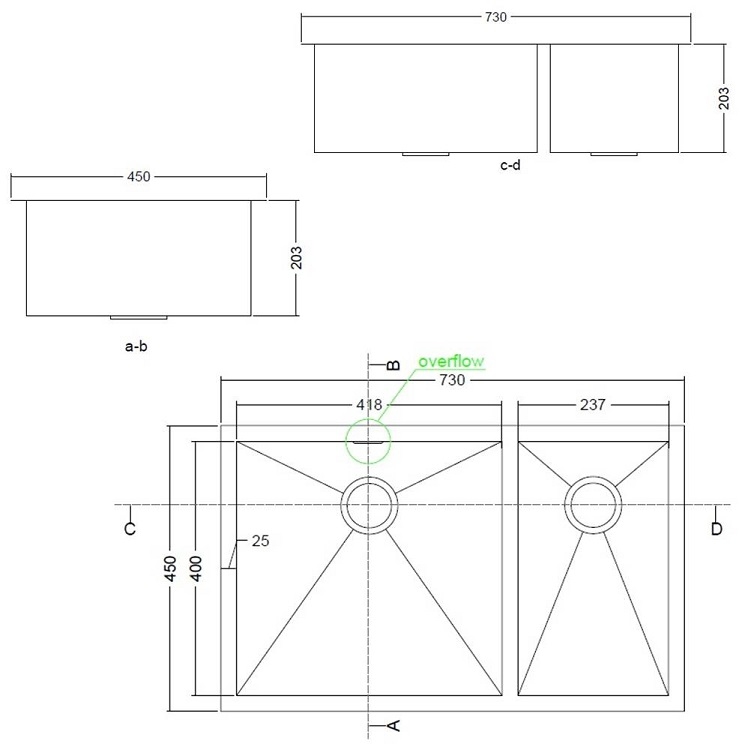 iDECOR U3066 Stainless Steel Kitchen Sink