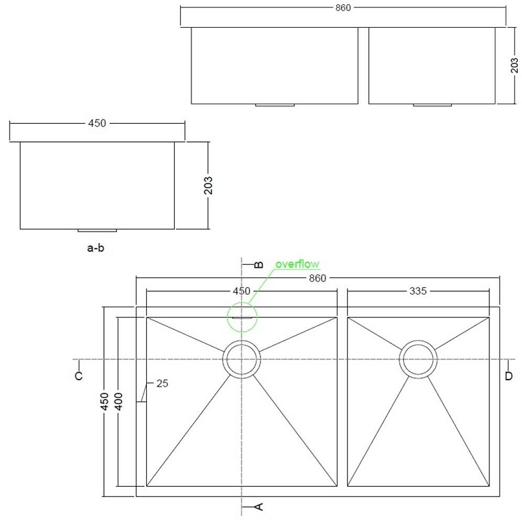 iDECOR U3068 Stainless Steel Kitchen Sink