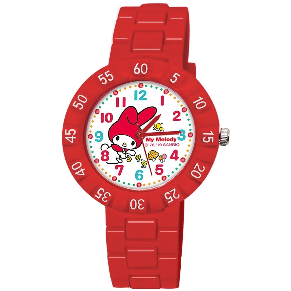 【三麗鷗】美樂蒂數字圓殼轉圈錶 (07M)