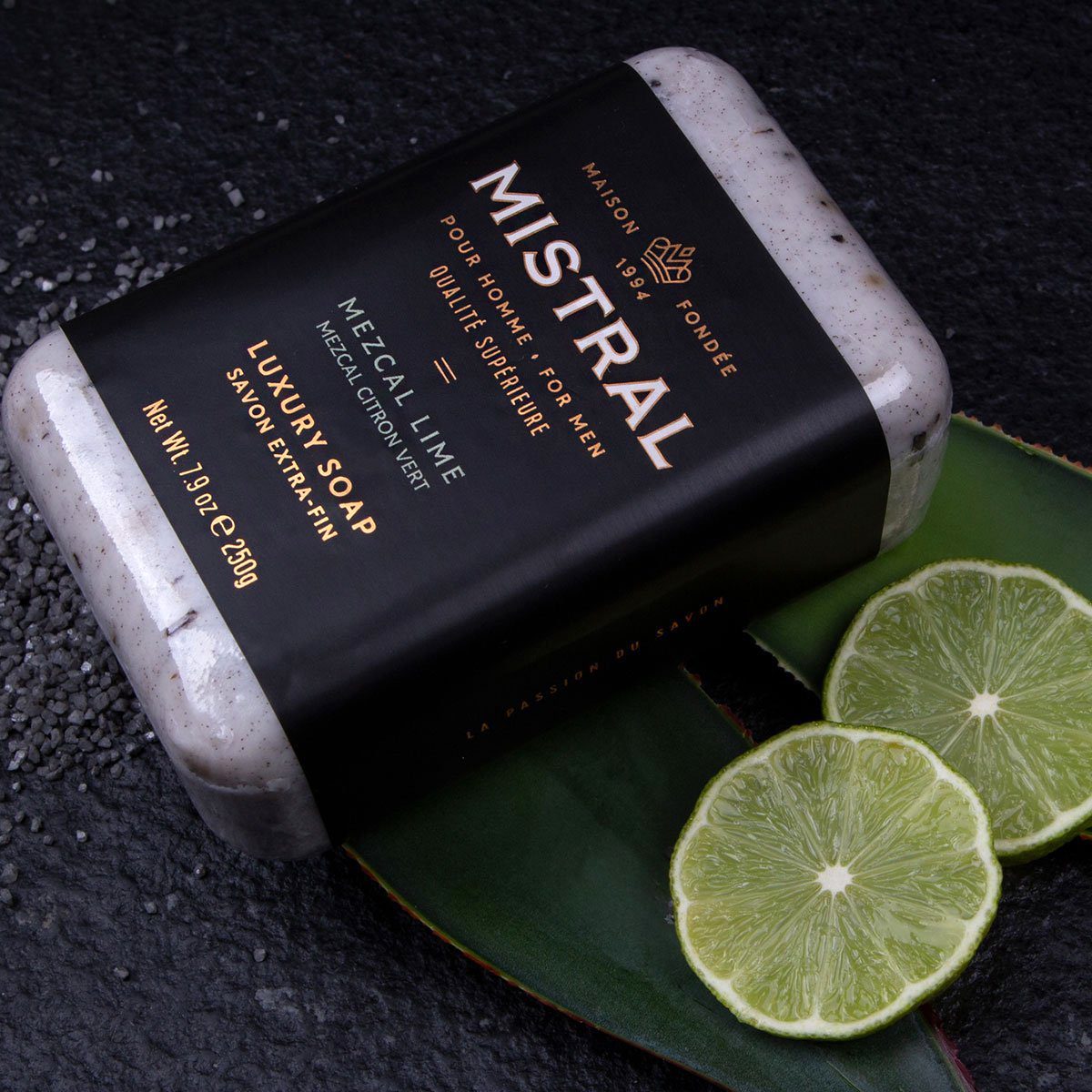 美國 Mistral - 龍舌蘭萊姆 身體去角質 香氛沐浴皂（Mezcal Lime）