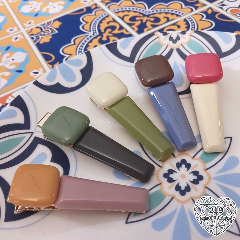 莫蘭迪拼色髮夾