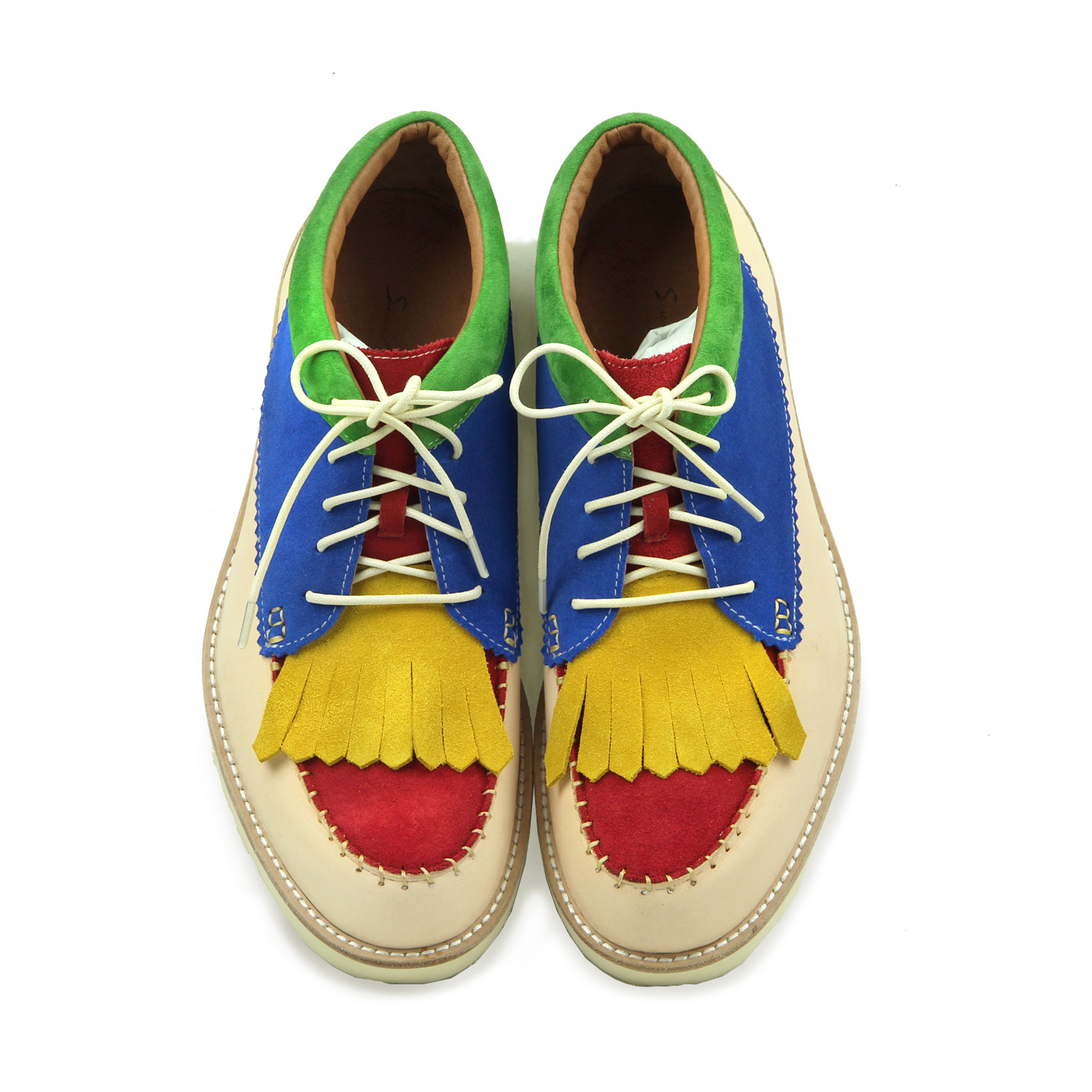 Desert boots M1196 Ivory Multicolor Moccasin Tassel