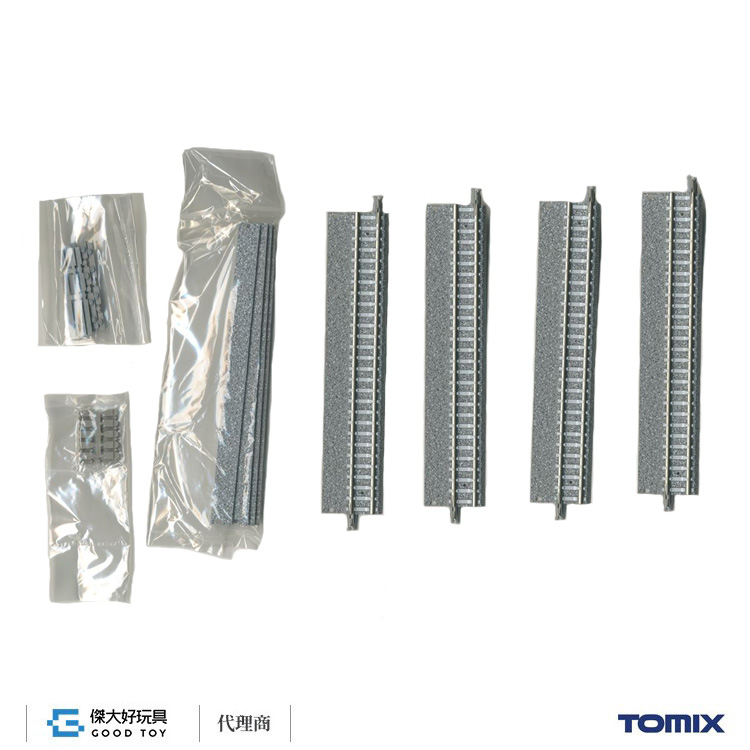 TOMIX 1769  Fine Track Wide PC Straight Track S140-WP(F) (For Branched Track) (Set of 4)