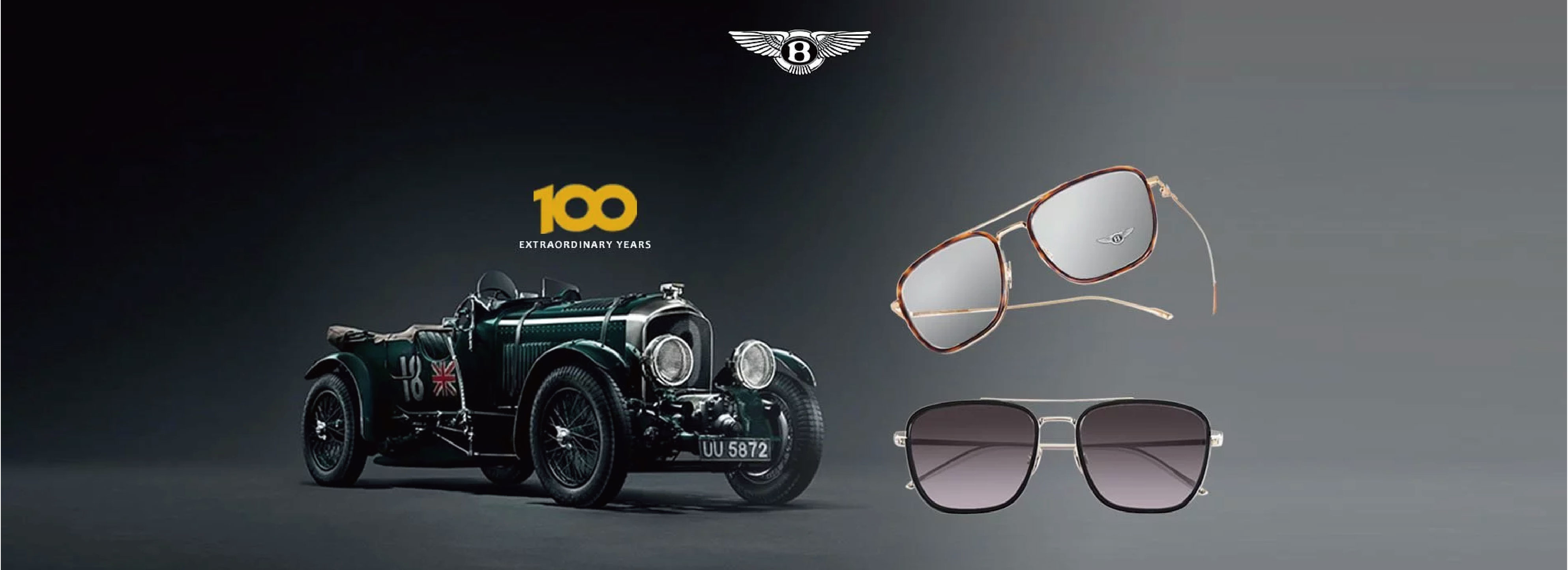 延續BENTLEY 汽車經典風格，精湛細膩的工藝，嚴選珍貴材質，牛角、K金、等，從設計到每一處細節的做工，完美演繹，令人驚豔的創意火花正在展開。  推出頂級眼鏡系列，每一副鏡框均於英國自設工作室內以全人手鑄造，珍貴材質與房車元素融入創新設計。