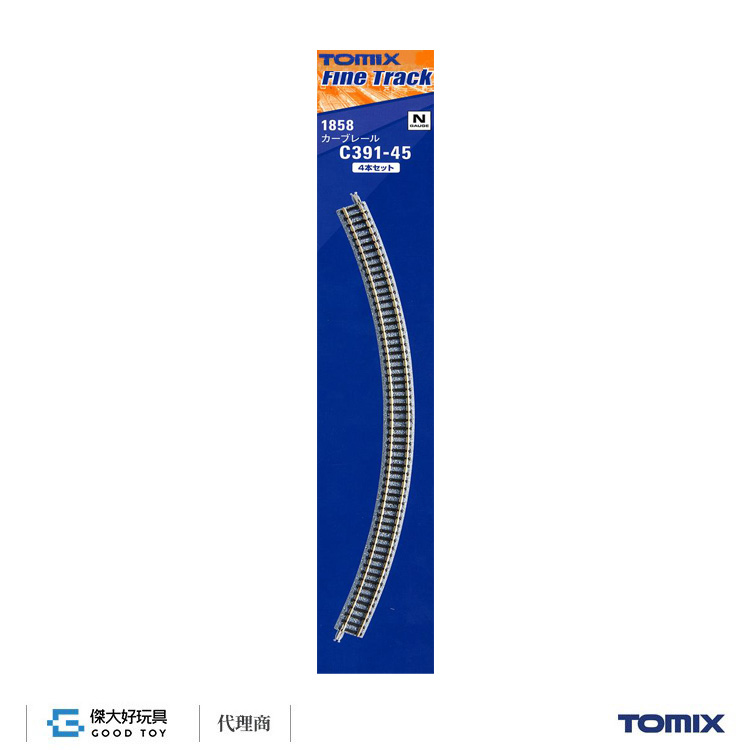 TOMIX 1858 彎軌 C391-45 (F) (4入) 木枕