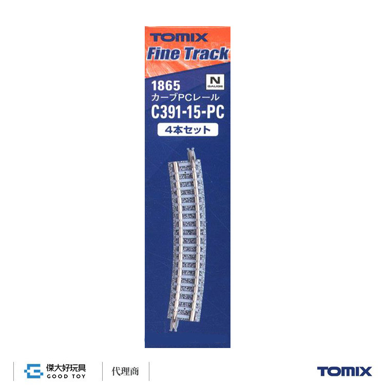 TOMIX 1865 彎軌 C391-15-PC(F) (4入) 水泥枕