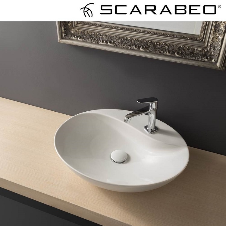 Scarabeo "Moai" 8610 Lay-On Basin without Overflow