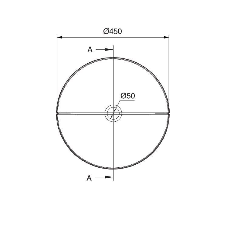 Scarabeo "Mizu" 900137 + 900937 Lay-On Basin without Overflow with Drain Cover