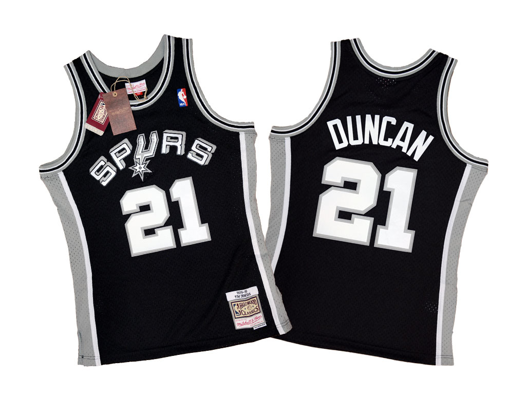 Mitchell & Ness  San Antonio Spurs Tim Duncan 1998-1999 Swingman Road Jersey