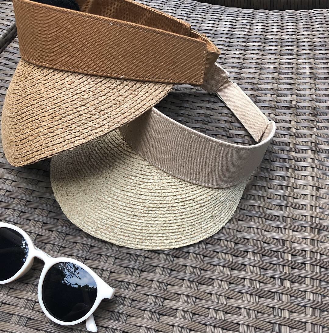 麻邊拉菲草太陽帽/兩色