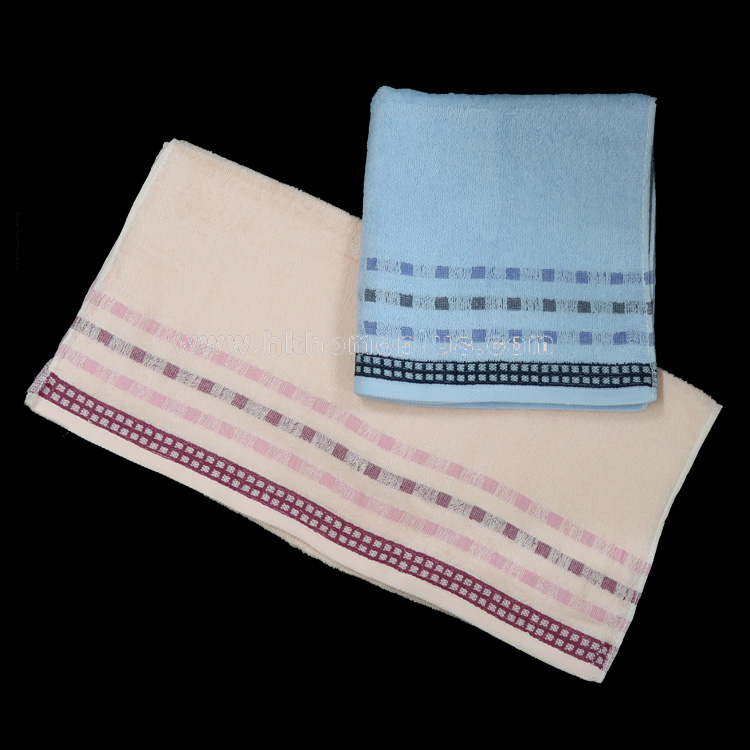 2條裝 素色格仔浴巾 4530119