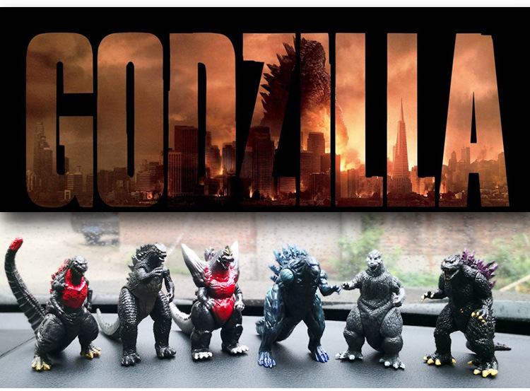 Godzilla 哥吉拉系列 多款小汽車擺件模型公仔六件組 8cm