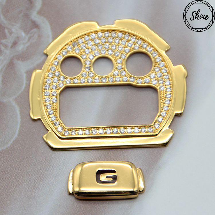 客製 金X白閃石 DW-6900 金屬面板G鍵