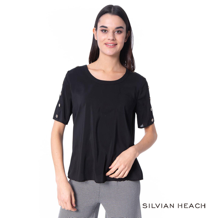 【silvian-heach】短袖排扣T恤